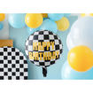 Picture of HAPPY BIRTHDAY CHECKERED FLAG FOIL BALLOON 17 INCH